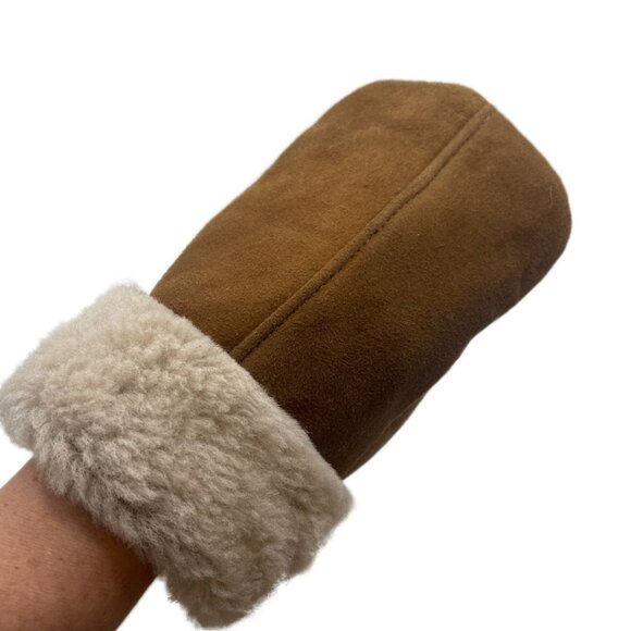 Shearling Sheepskin Leather Mittens – Winter Mittens - Picture 1 of 11